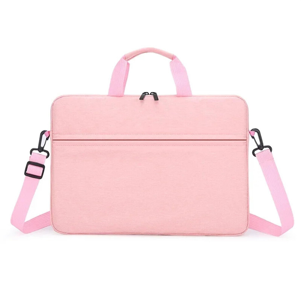 Laptop Bag For 13-15 Inch Laptops And Tablets, Water Resistant Fabric, Shoulder Strap, Business And School Use Pink 6482260251400