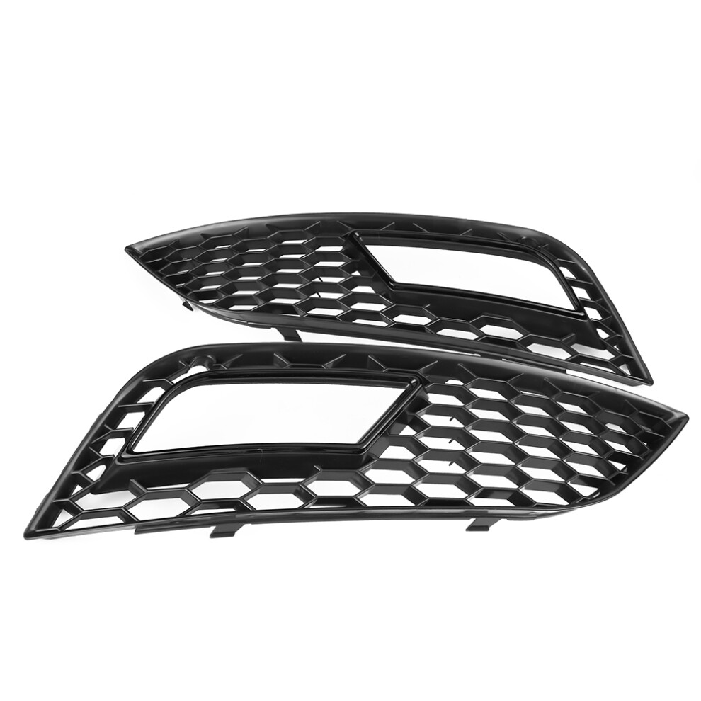 2 Pcs For Rs4 Style Glossy Front Bumper Fog Black 8320539595702