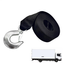 Boot-Winch Strap with Hook, Durable and Heavy-Duty, 5.8 x 50.8 cm, for ATV, Fishing Boats, and Off-Road Vehicles