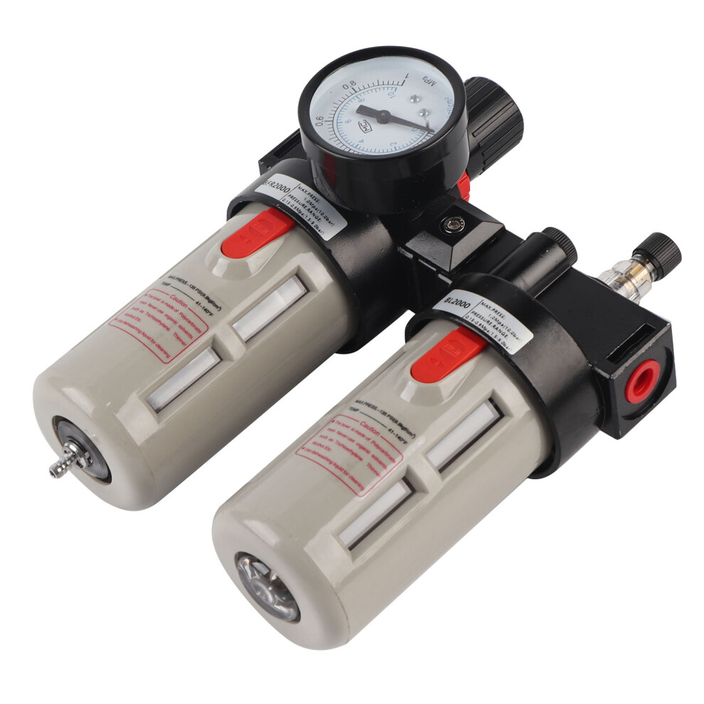 G1/4" Air Pressure Compressor Filter Gauge Trap