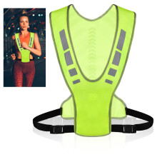 Reflective Vest Running Lightweight High Visibility Adjustable Unisex Safety Vest with Buckles for Jogging Biking Walking