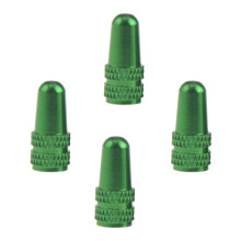4x CNC Aluminium Presta Valve Caps for Road Bicycles, Lightweight Green Bicycle Accessories, Durable and Stylish