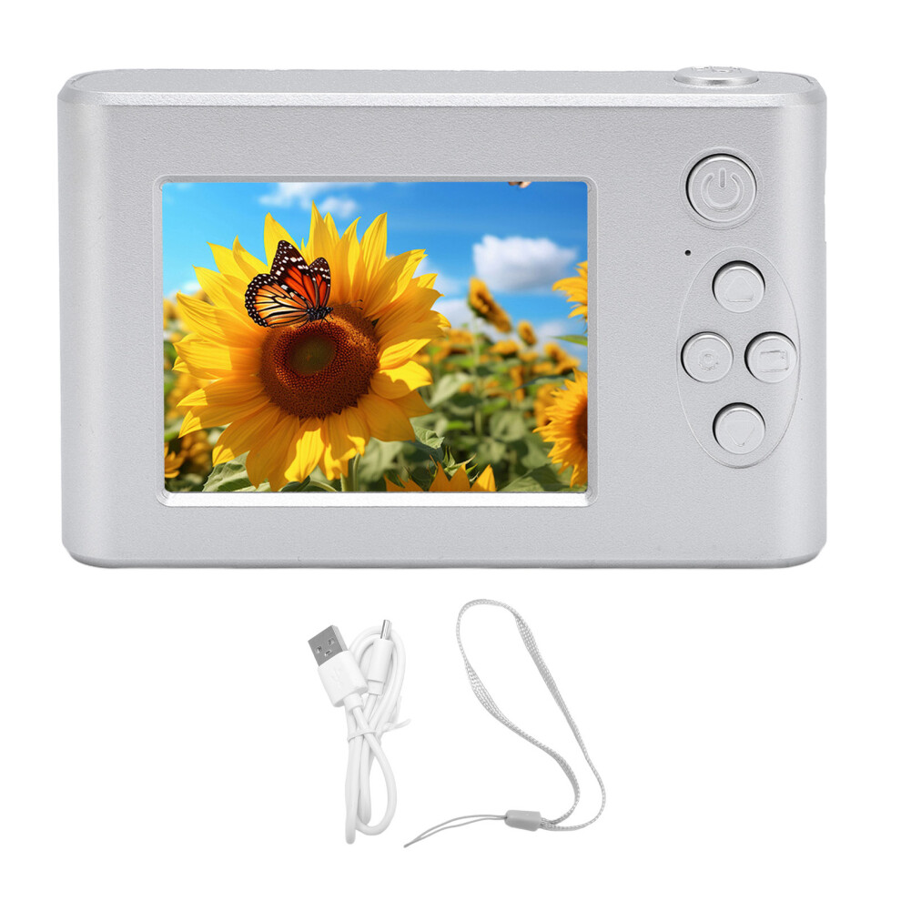 Digital Camera 8X Zoom 48Mp 1080P 2.4 Inch Ips Silver 8320539597232