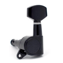 Schwarze Mechaniken für Gitarren mit Verriegelung, Tuner Gear A, Präzise Stimmung, Hochwertige Materialien, 6-string Compatibility