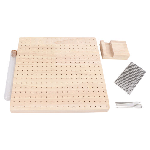 9.3in Rubber Wooden Crochet Blocking Board Crochet