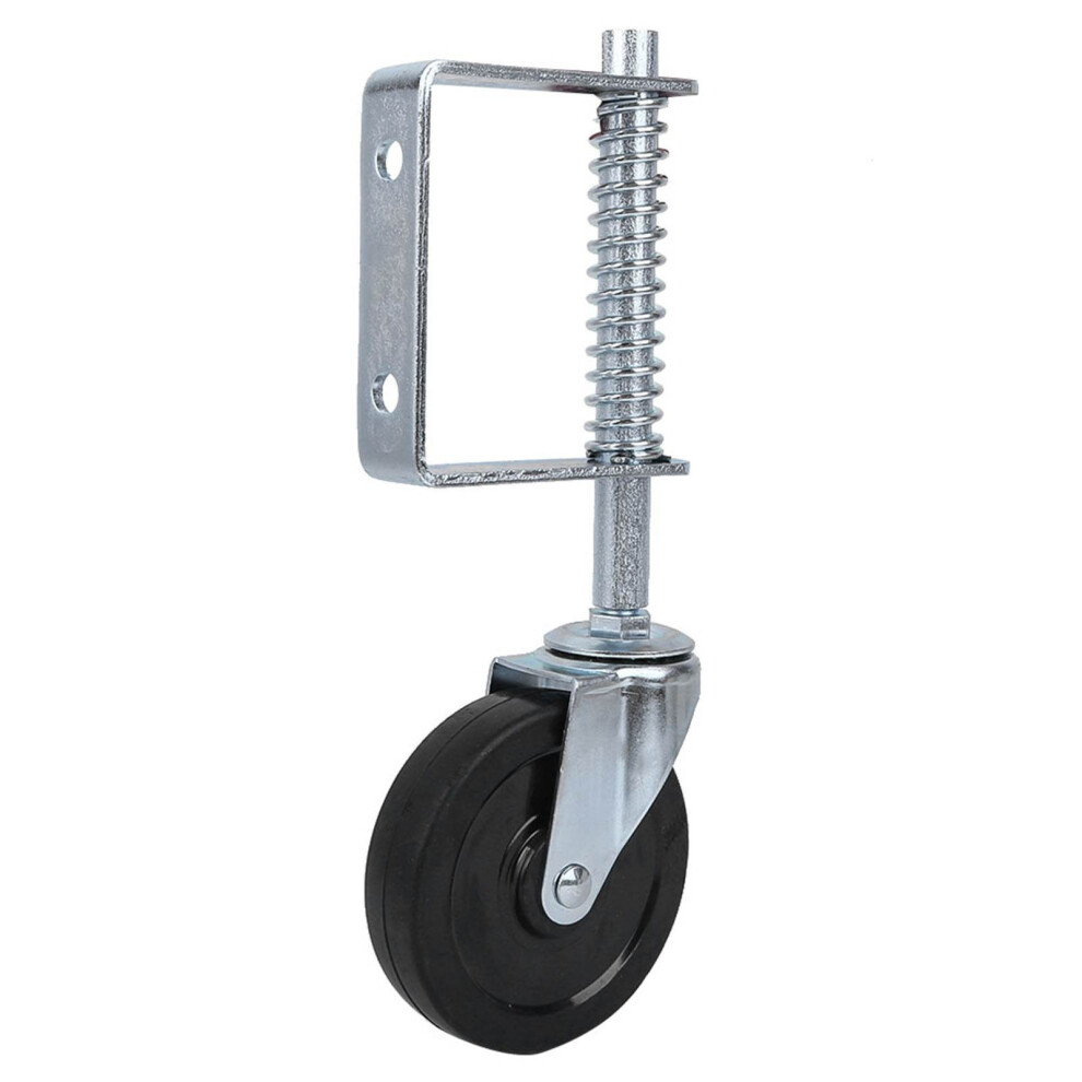 4inch Rubber Gate Wheel Spring Loaded Swivel