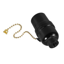 Lamp Socket with Pull Switch - Practical Base for Floor Lamps, Easy Installation, Flexible Design, Durable Plastic Material