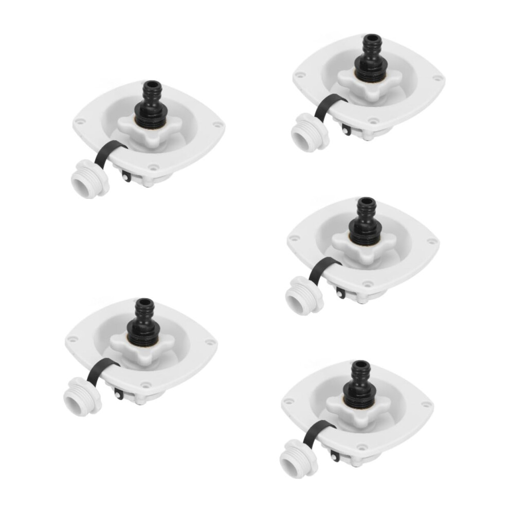 Pack Of 5 Rotatable Water Tank Inlets With Cover For Motorhome Sea Water Filling Hose Compatibility 6482260256528