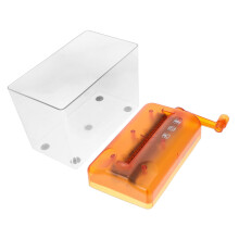 Mini Paper Shredder Handheld Portable Shredder for Home and Office Use, ABS Material, Orange Color, Compact Design