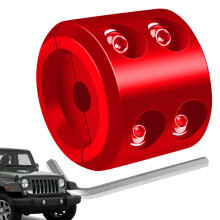 UTV Winch Hook Stopper Synthetic Rubber Cable Protector for Winch and Mountain Bikes, Red, Heavy-Duty Accessory