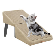 Dog Ramp Car Foldable Split Dog Stairs, Wooden Non-Slip Ramp for Pets, 30x30x20 cm, Lightweight 1850 g, All Ages Compatible