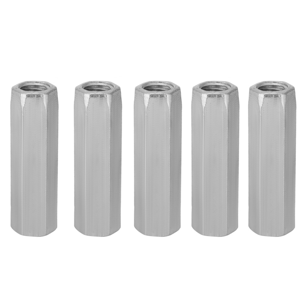 5pcs Zinc Plated Steel M10*40/50 Long Hex Nut