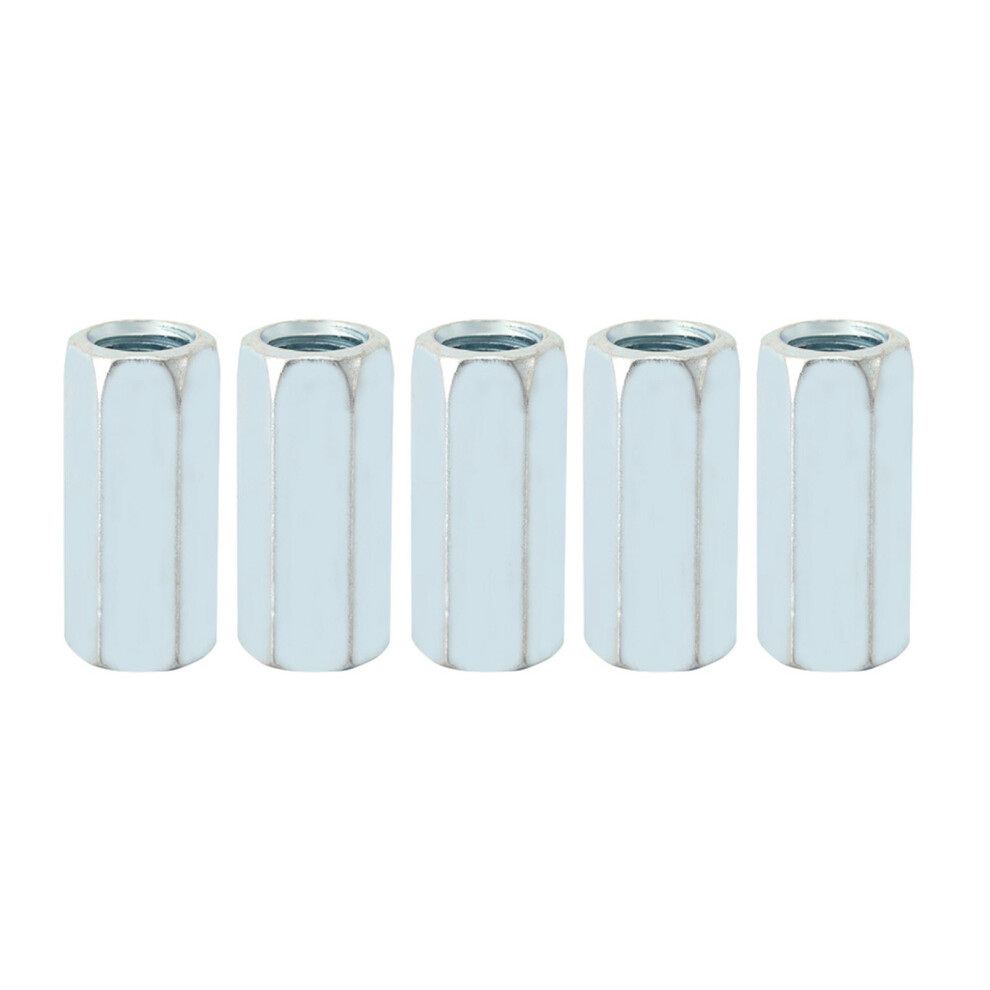 5pcs M12*40 Long Rod Nut Hex Hexagonal Sleeve Nut