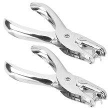 2 Stück 45 Stahl-Handhebel-Locher für Kleidungsetiketten, 6 mm Lochdurchmesser