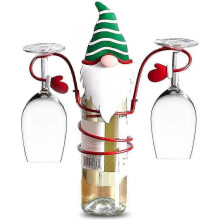 (Gnome) 2025 Holiday Wine Bottle Glass Holder Christmas Snowman Ornaments Santa Claus Decoration