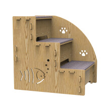 Dog Steps for Bed | 3-Tier High-Density Foam Pet Stairs | Slip-Resistant Design for Cats and Small Dogs | Indoor Use