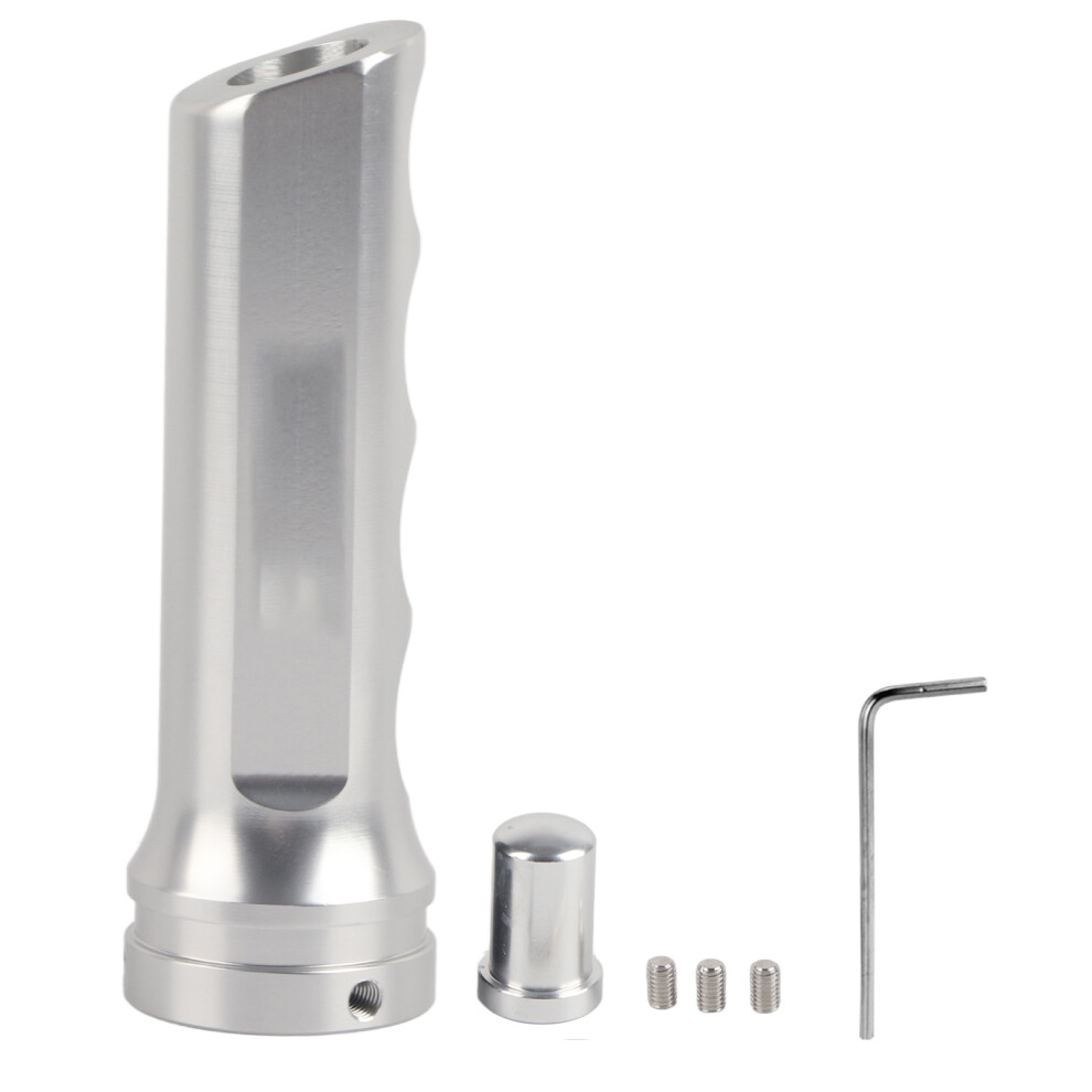 Universal Auto Car Aluminum Handbrake Cover Handle Silver 8320539601557