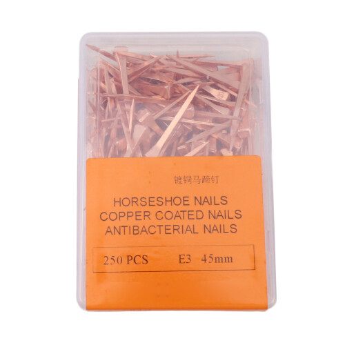 250Pcs Horseshoe Nails Copper Plated Rustproof