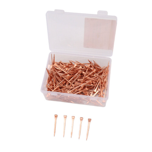 250Pcs Horseshoe Nails Copper Plated Rustproof 1