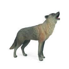 (M1054 Big Head Wolf) 2025 Animal Plastic Vicious Wolf Home Ornaments DIY Miniature Artificial Hand Painted Adult Collection Craft Backyard Toy