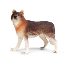 (M935 Brown Wolf) 2025 Animal Plastic Vicious Wolf Home Ornaments DIY Miniature Artificial Hand Painted Adult Collection Craft Backyard Toy