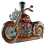 Whiskyflasche in Motorradform, 325 ml, neuartige Glaskaraffe, 3D-Gravur 1