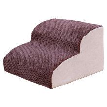 Dog Stairs for Bed, 2 Step Pet Ramp 10 Inch Height, Non-Slip Sponge Fabric, Scratch Resistant for Small Dogs and Cats