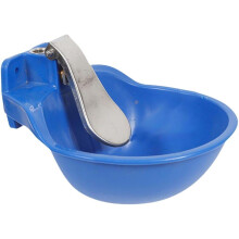 Cattle Water Bowl Automatic Drinking Dispenser for Farm Animals and Horses, Thickened Blue Plastic Design