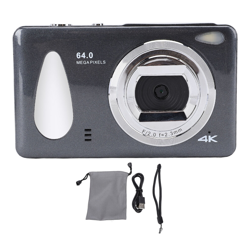 Digital Camera 4K 64Mp 18X Zoom Auto Focus Loop Light/Dark/Gray 8320539602103