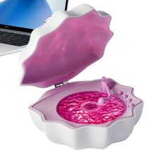 Shell Speaker Lamp | Purple Shower Speaker with Ambient Light | Adjustable Mood Lamp and Night Light for Bedroom and Living Room