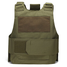 Tactical Airsoft Vest for Men with Adjustable Waist for Outdoor CS Paintball Hunting Training - Breathable One Size Green