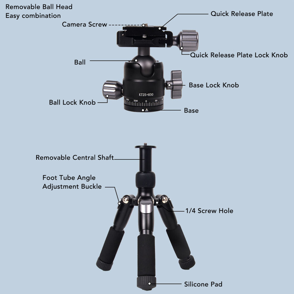 Camera Tripod 360 Degree Ball Head Height 8320539602417