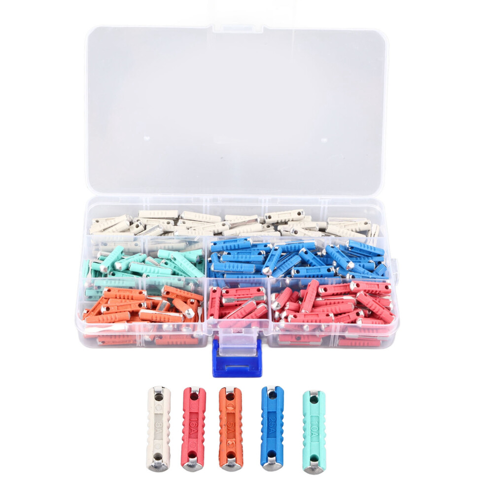 200Pcs Multicolor Torpedo Shaped Car Fuses