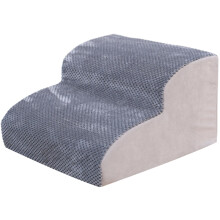 Dog Stairs for Small Dogs - 14.6 x 15.4 x 9.8 Inch, Soft Non-Slip Removable Washable Steps for Dogs to Access Bed