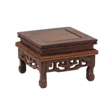 Bonsai Table Plant Stand Square Wooden Base for Teapot Vase Display, Small Bonsai Ornament Holder