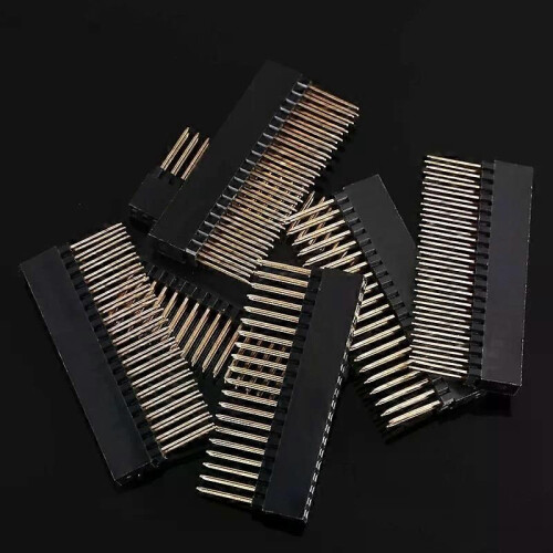 16PCS 2X20(40 Pin) Extra Tall Female 01 Inch Pitch Stacking Header For Raspberry Pi A+/B+/Pi 2/Pi 3