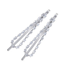 Haarnadel Kristall-Chic All-Match Hairpin for Girls, Delicate Bridal Hair Accessory with Clear Rhinestones for Weddings