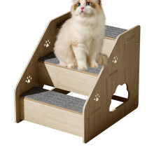Pet Stairs for Small Dogs, Wooden Dog Steps, Movable Wear-Resistant Staircase for Pets, Dog Stair Aid for Sofa and Furniture