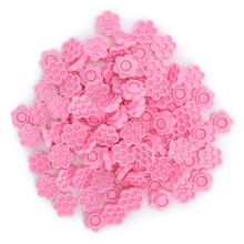 500 Stück rosa blumenförmige Wimpernkleberhalter 1,8x1,6 cm
