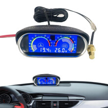 Oil Pressure Water Temperature Gauge - 2 In 1 Multifunctional Automatic Water Temperature and Voltage Meter for Universal Cars