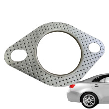 High Temperature Exhaust Gasket 2-Hole Interface 2.15 Inches Stainless Steel Graphite for Car Downpipes and Exhaust Pipes