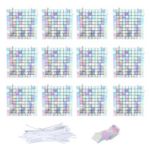 12 Pieces Multi Color Shining Mosaic Panel Mirror