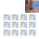 12 Pieces Multi Color Shining Mosaic Panel Mirror 12