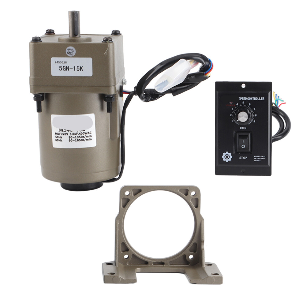 AC 40W Single Phase Asynchronous Gear Motor