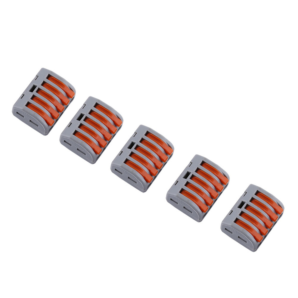 20pcs 5 Way Reusable Spring Lever Terminal Block