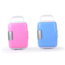 Car Fridge Mini Fridge Cooler and Warmer Portable Car Freezer 12V Pink Compact Design for Travel and Road Trips