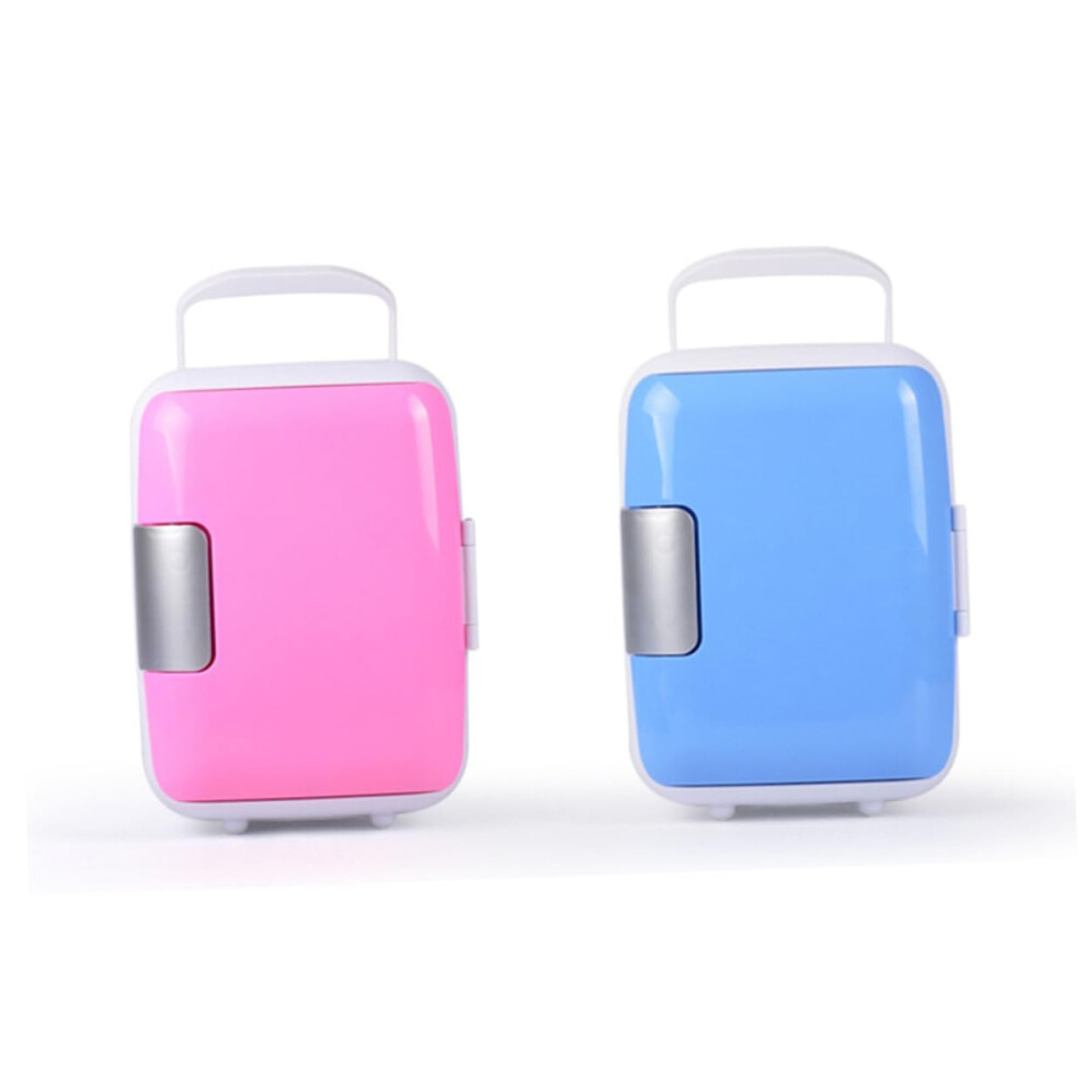 Car Fridge Mini Fridge Cooler And Warmer Portable Car Freezer 12V Compact Design For Travel And Road Trips Pink 6482260270319