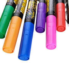 Highlighter Pens 8 Pack Colorful Erasable Liquid Chalk Markers for Whiteboard and Glass - Fluorescent Paint Pens