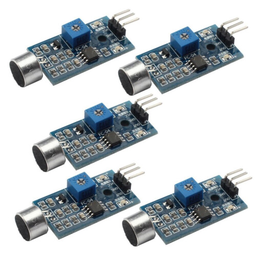 Sound Sensor Module Pack of 5, Voice Control Light Activation, Digital Output, Noise Detection Component 2