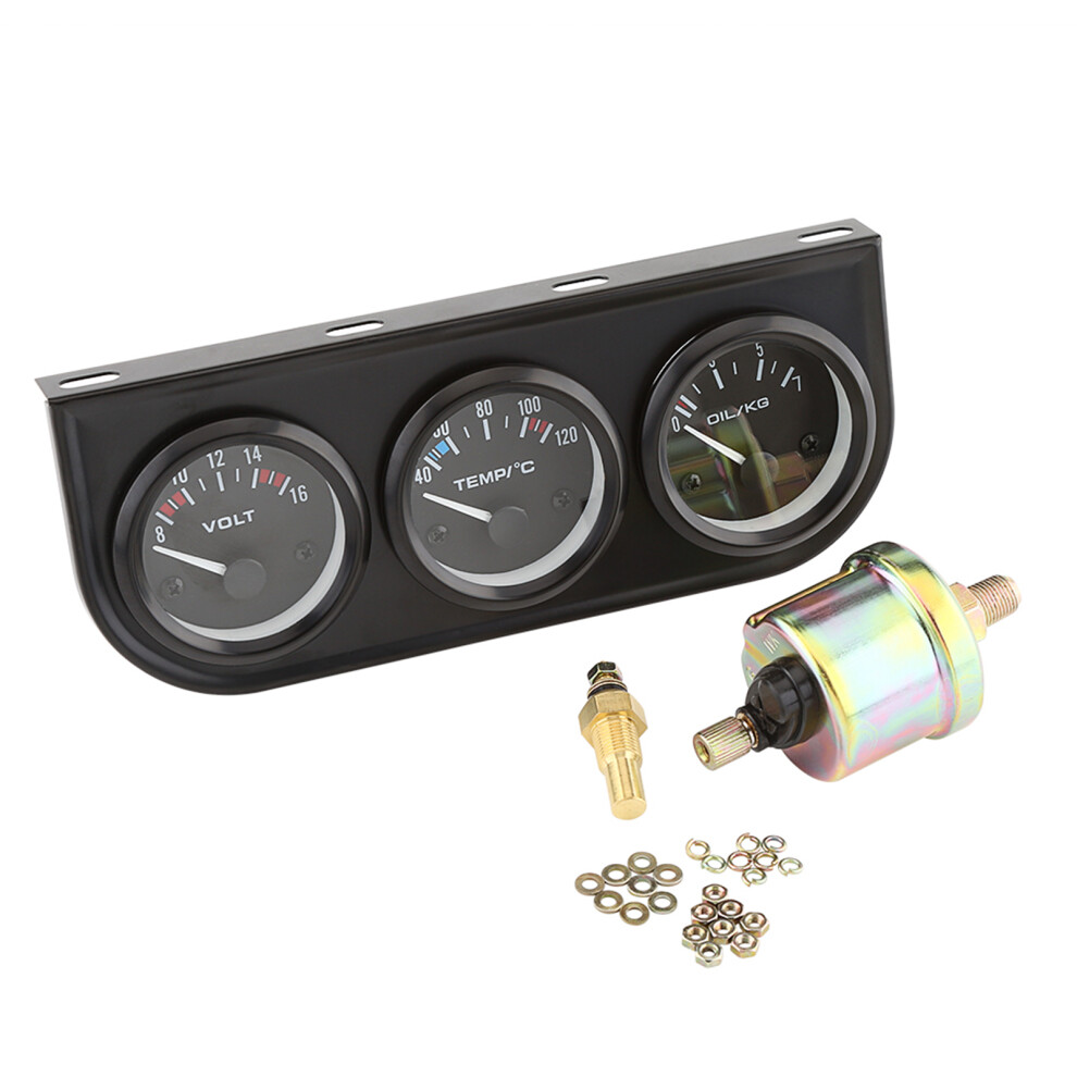 52Mm Triple Gauges 3 In 1 Voltmeter Water Temp 8320539607504